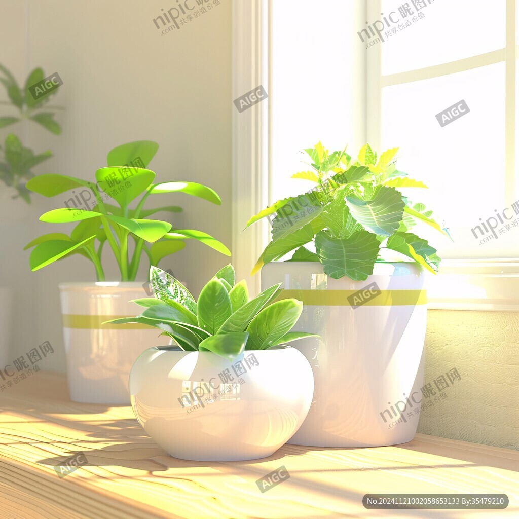 阳光植物窗台小绿植