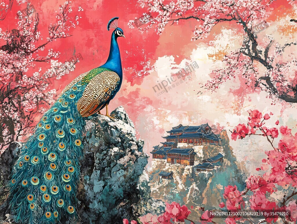 山水花鸟楼阁翎毛百花