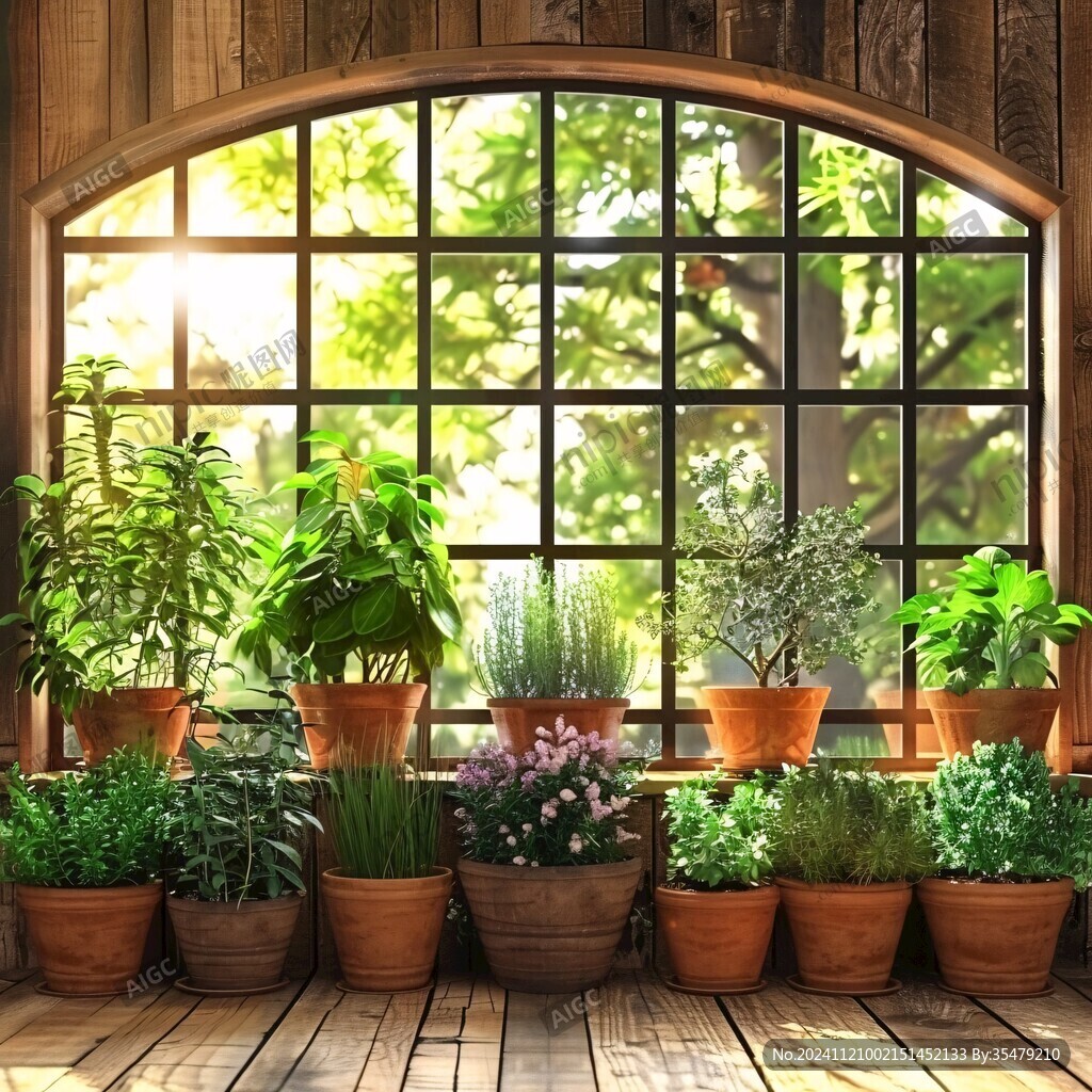 绿植门窗素材