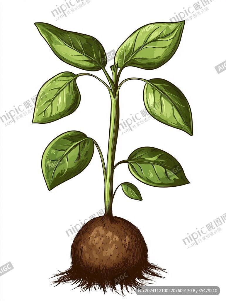 牛蒡根插画