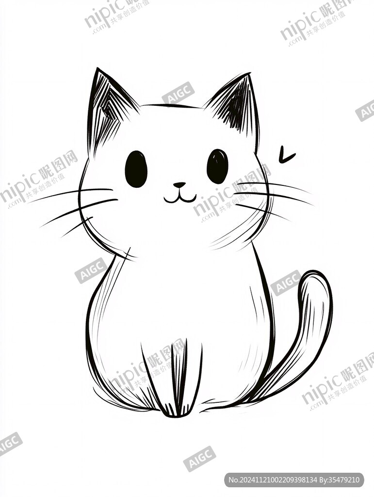 小喵咪线稿