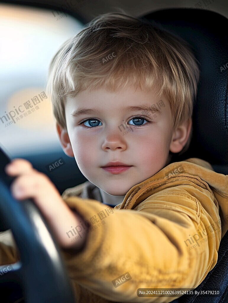小孩开车