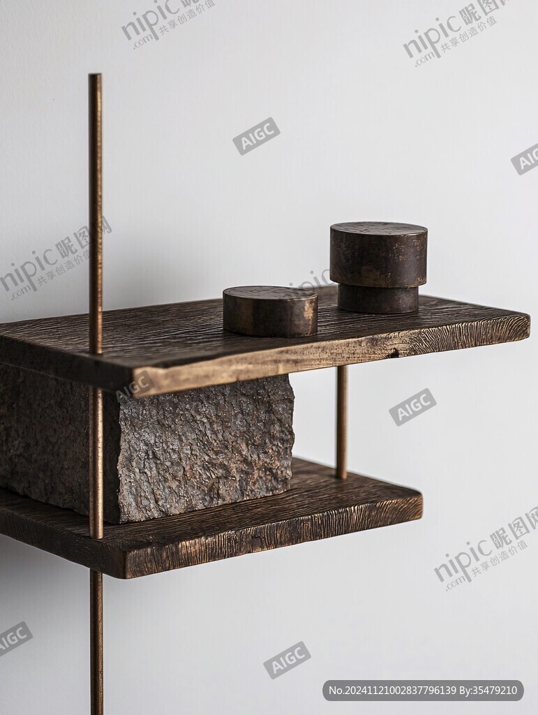 铜色置物架