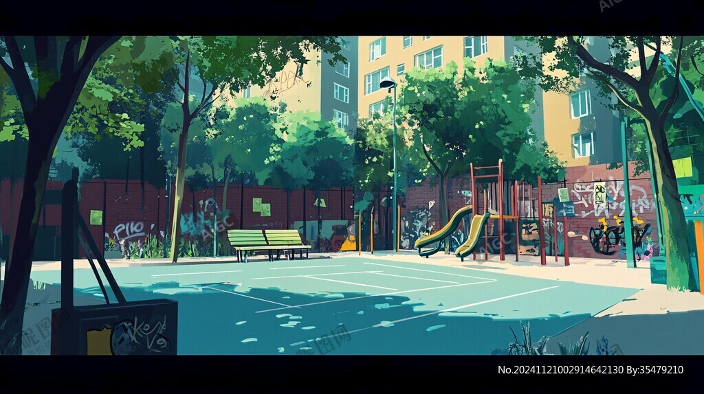 校园场景插画