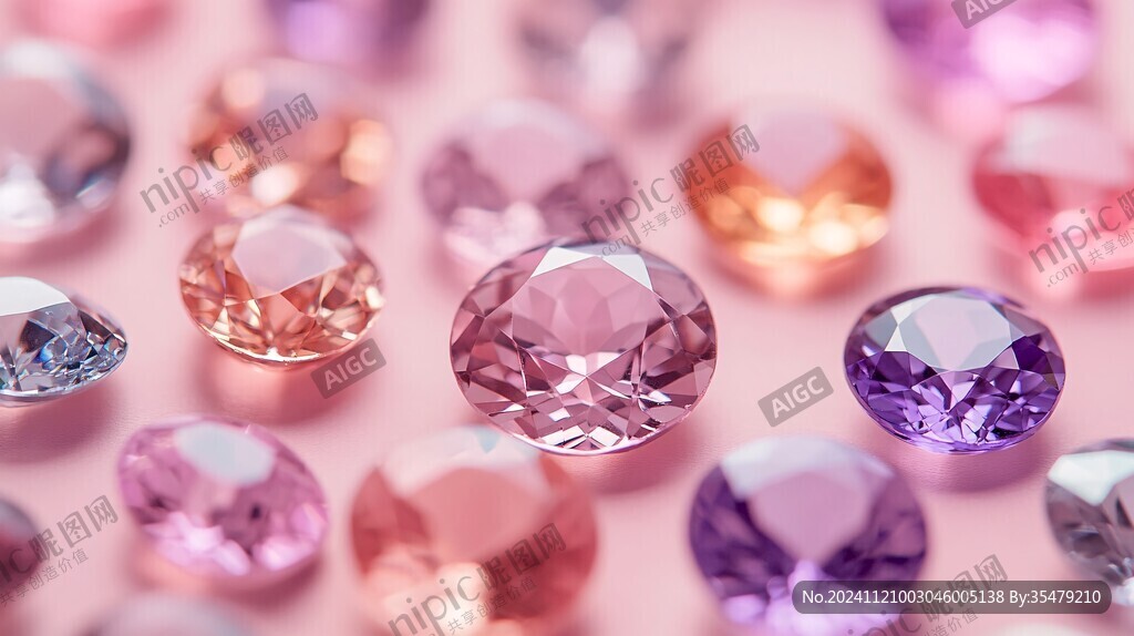 多彩背景精美宝石