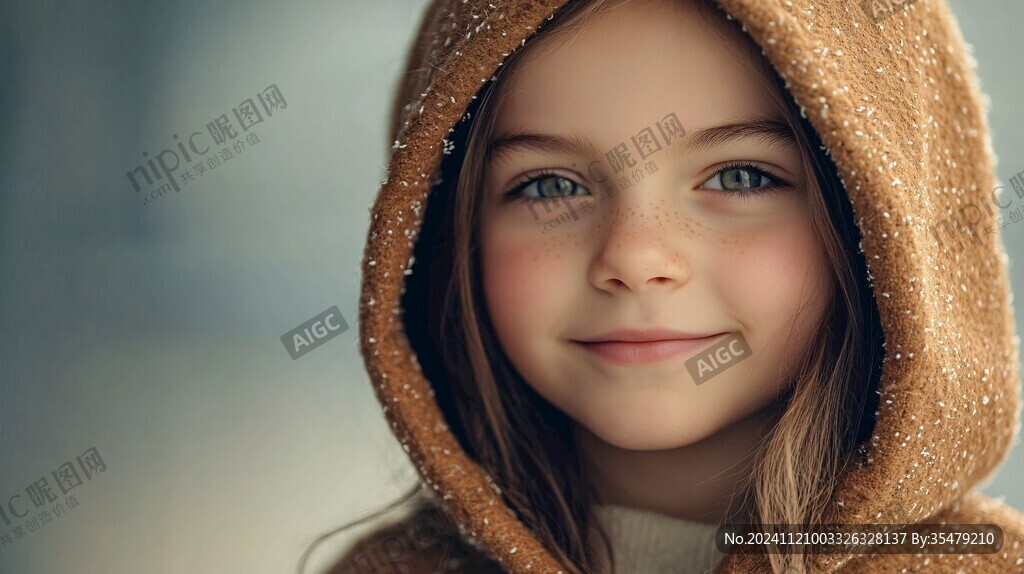 怡然自得的小女孩壁纸