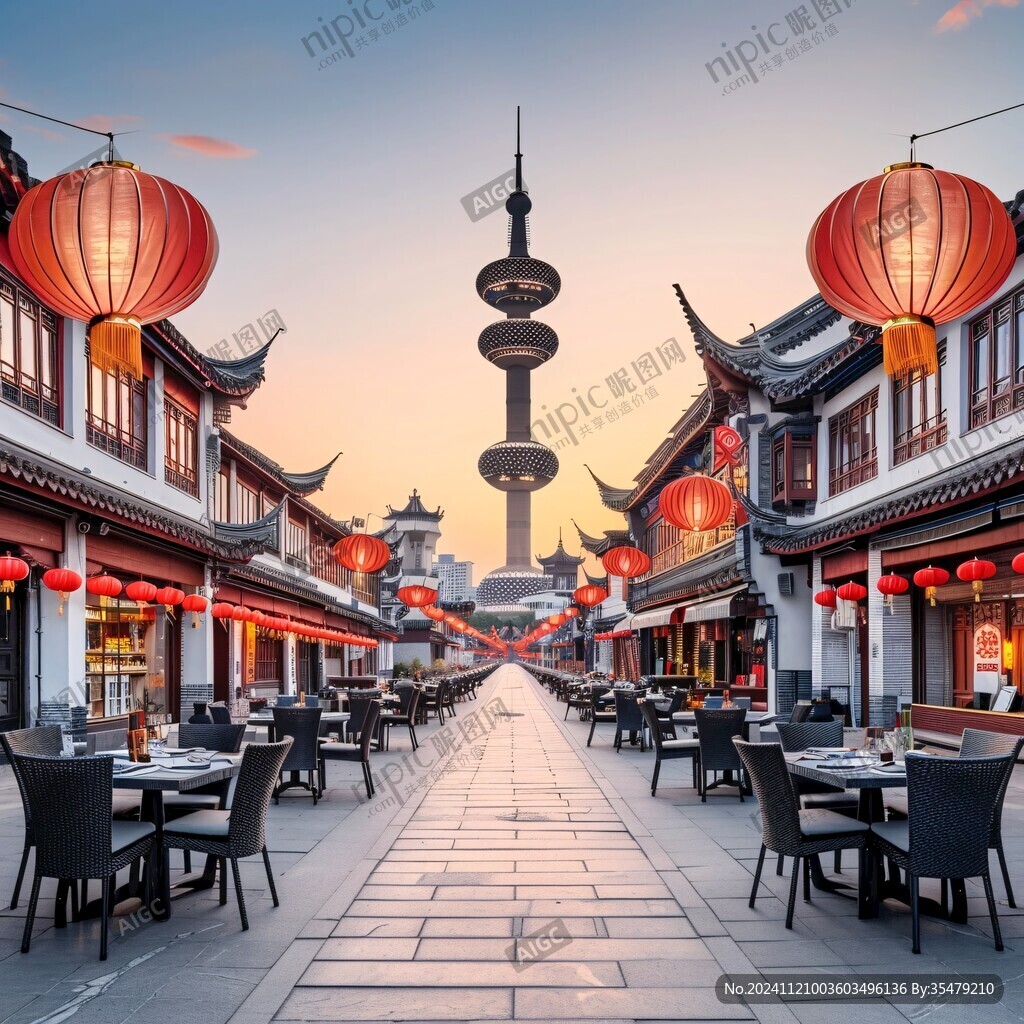 仿古美食街