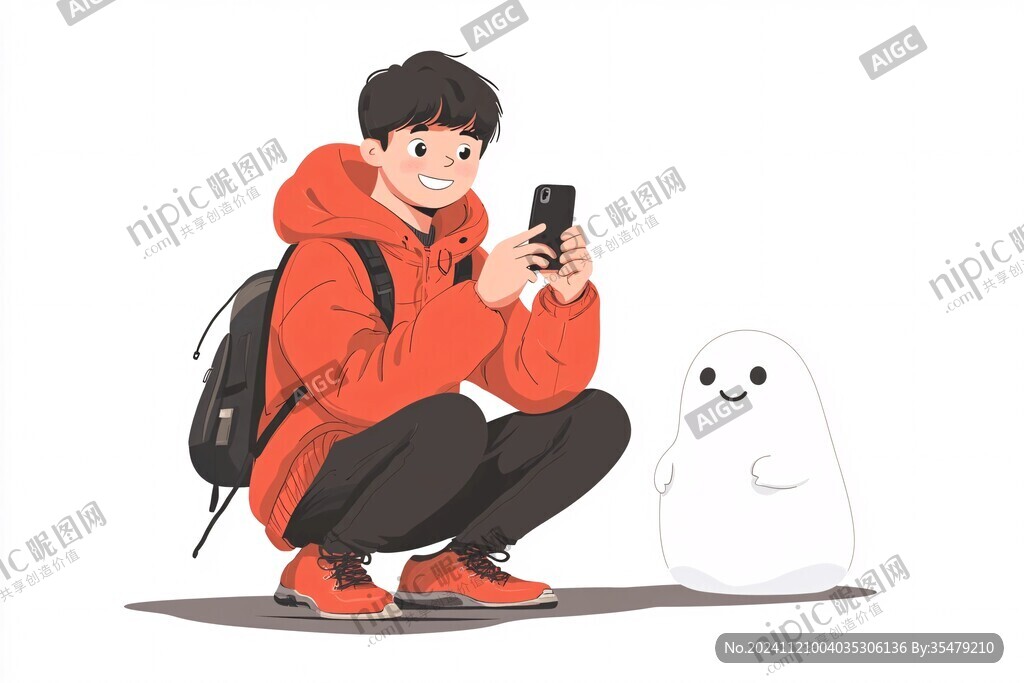 青春男孩插画