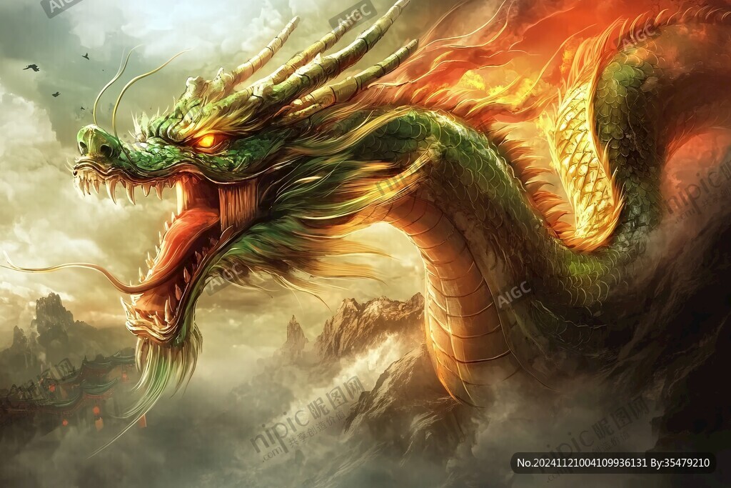 古代四神之一青龙