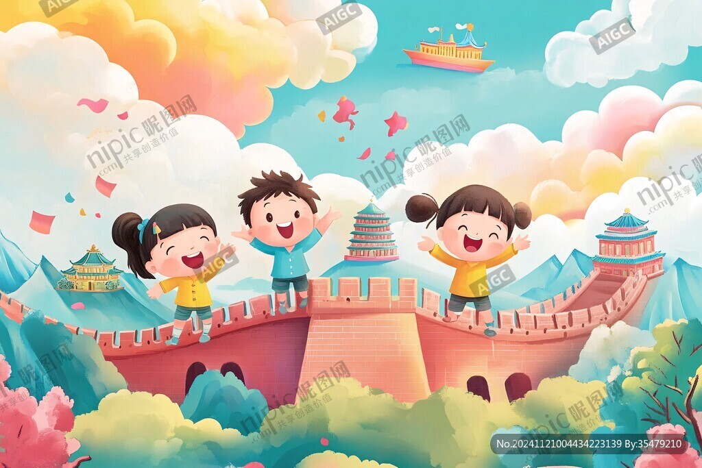 京津冀活动旅游插画