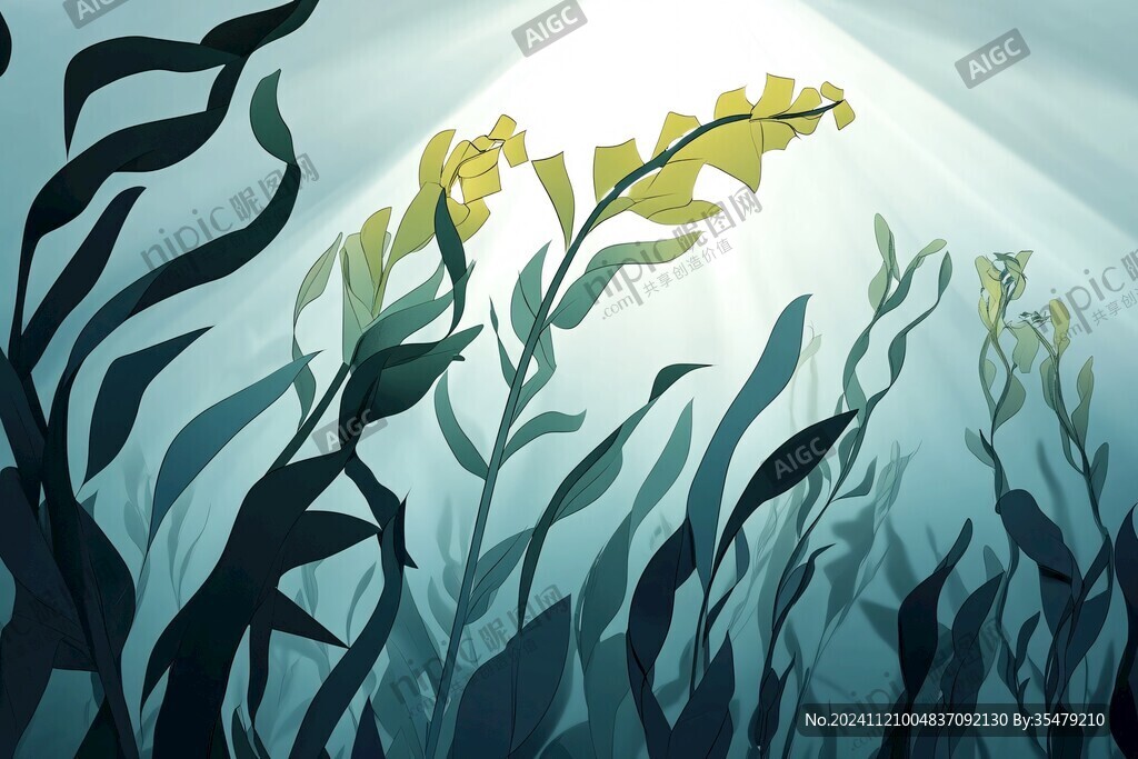 海藻插画