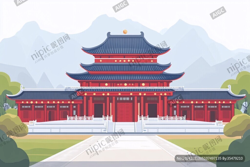 文庙插画