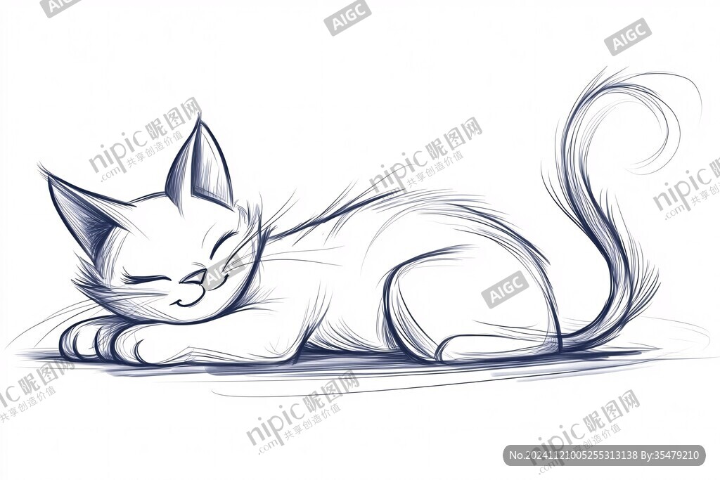 猫咪线稿