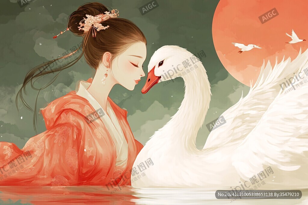 大白鹅插画