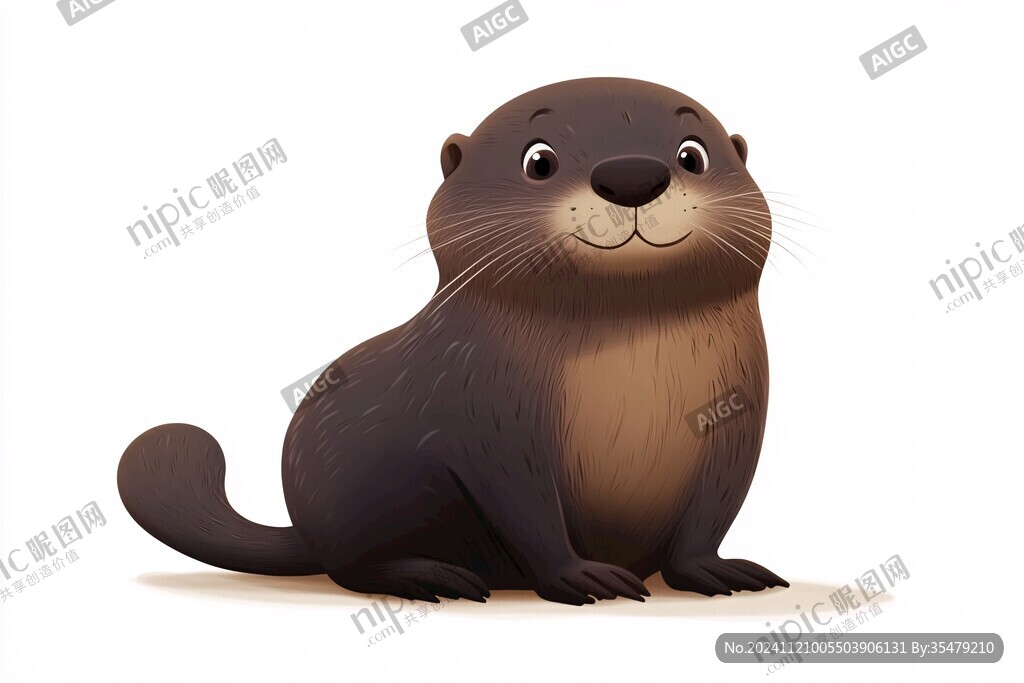 水獭插画