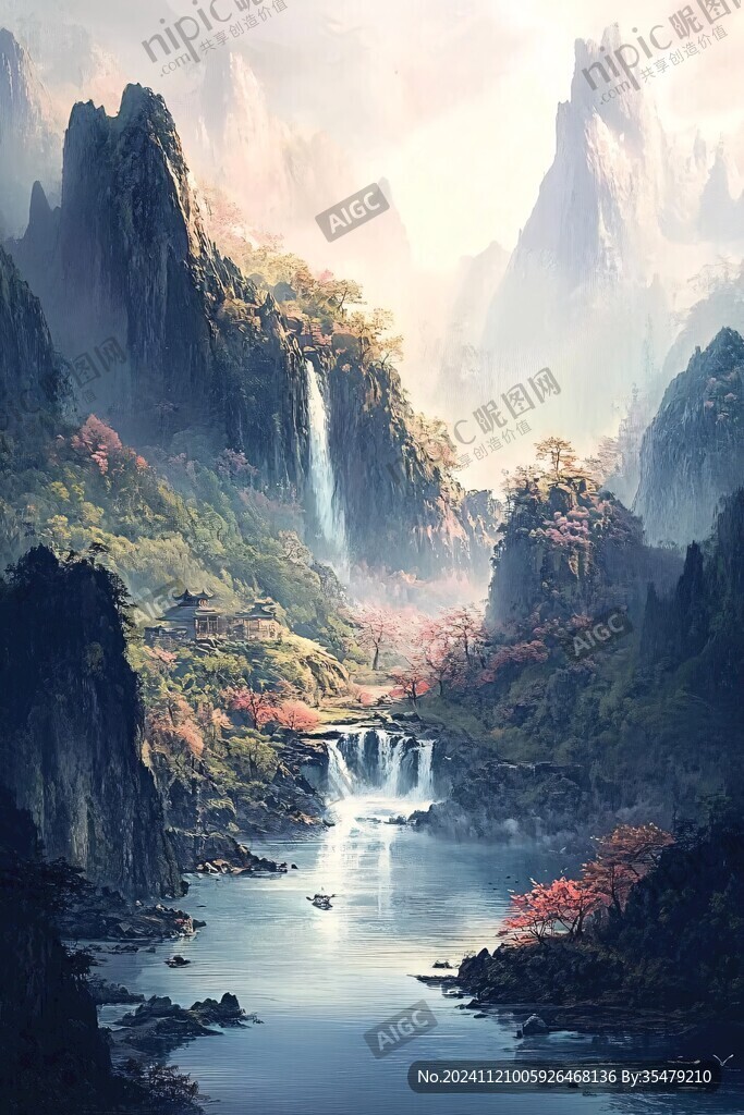 古风山水场景