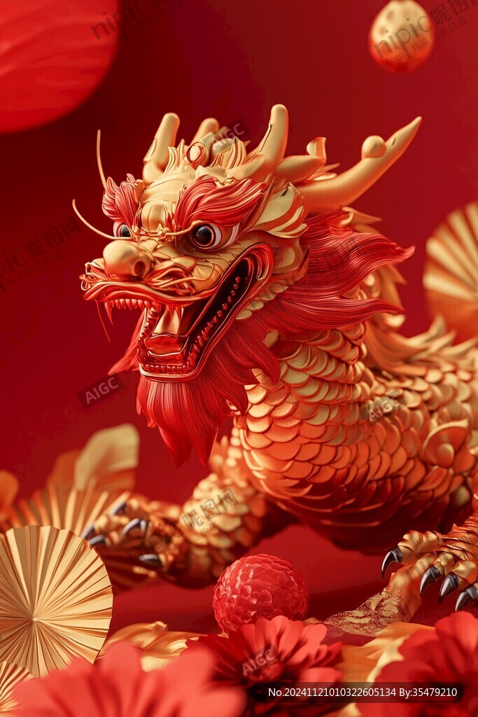 龙年氛围立体造型