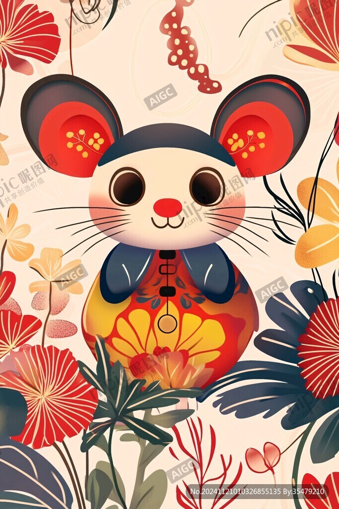 鼠年包装插画