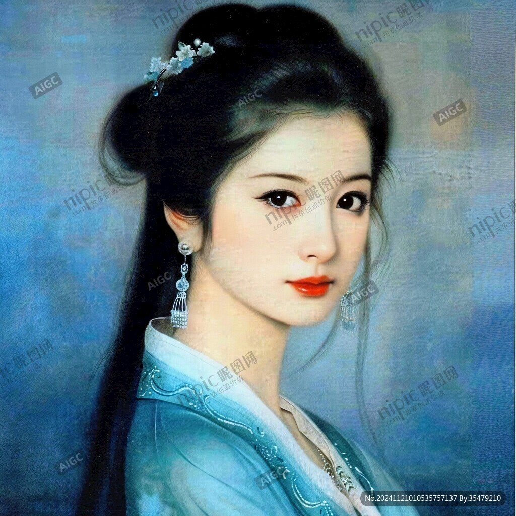 工笔古典美女