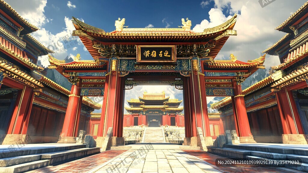 官府衙门背景素材