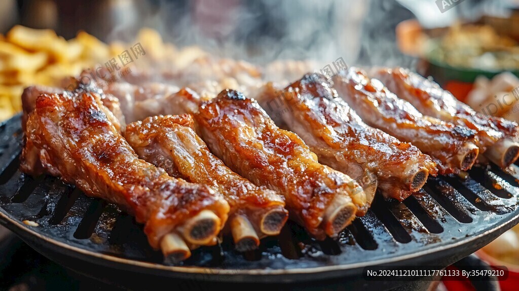 烤排骨美食