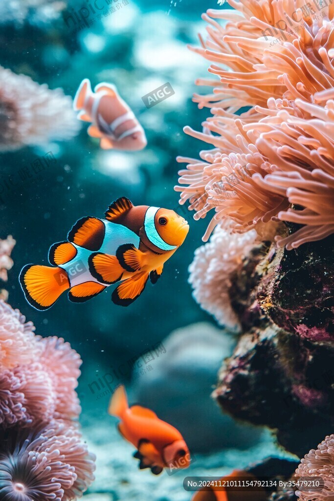 海底鱼小丑鱼
