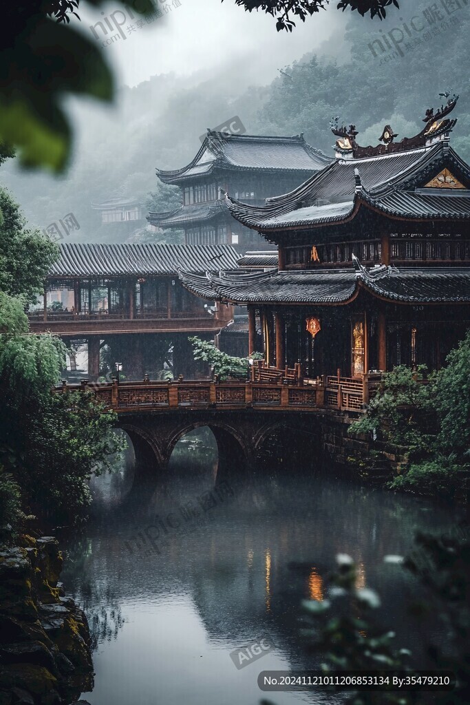 雨中楼阁