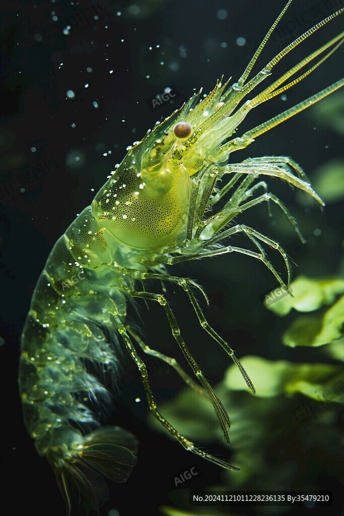 游动的虾