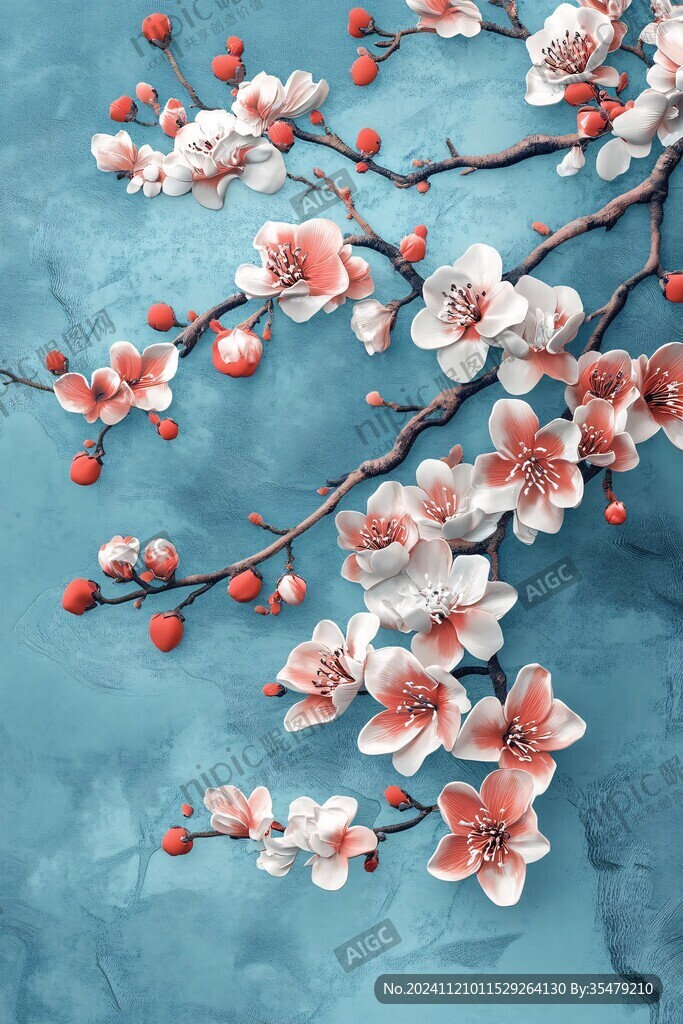 3d立体梅花底纹