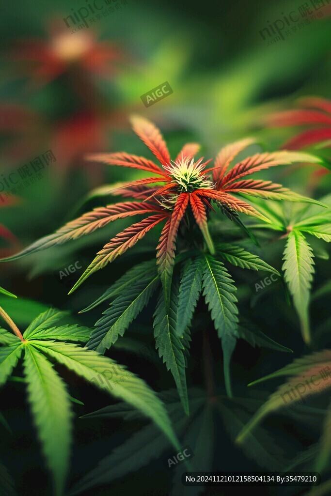 唯美绿叶红枫