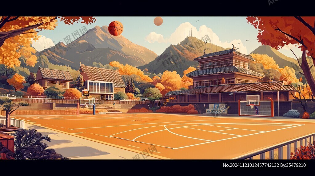 校园场景插画
