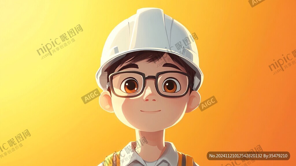 卡通开心工匠头像