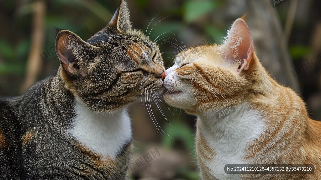 猫咪亲吻