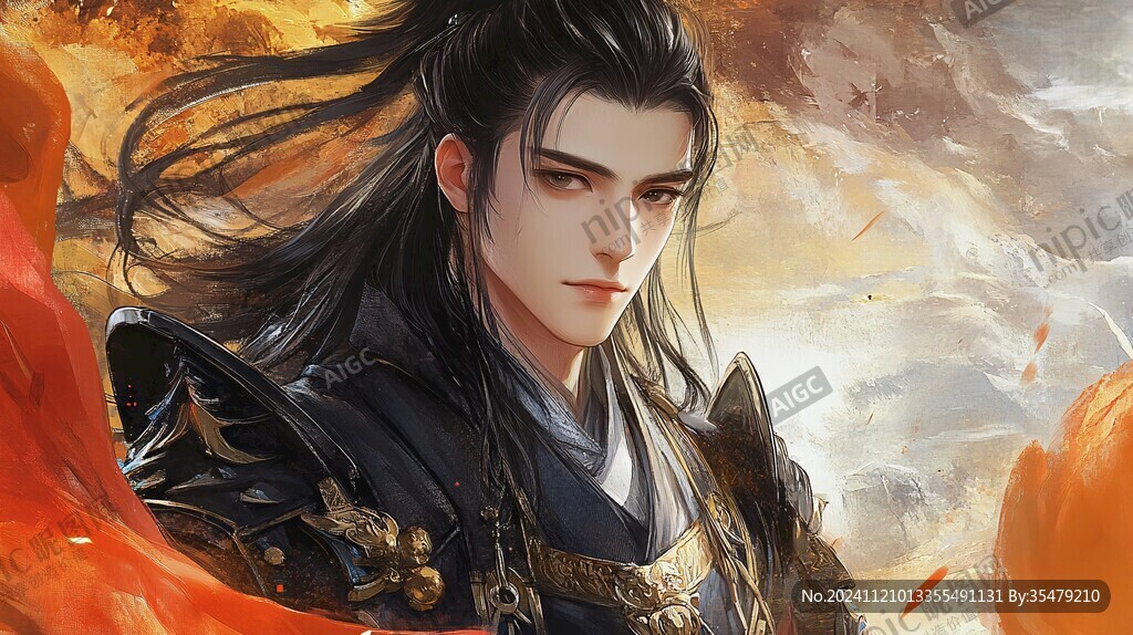 原创手绘古装美男