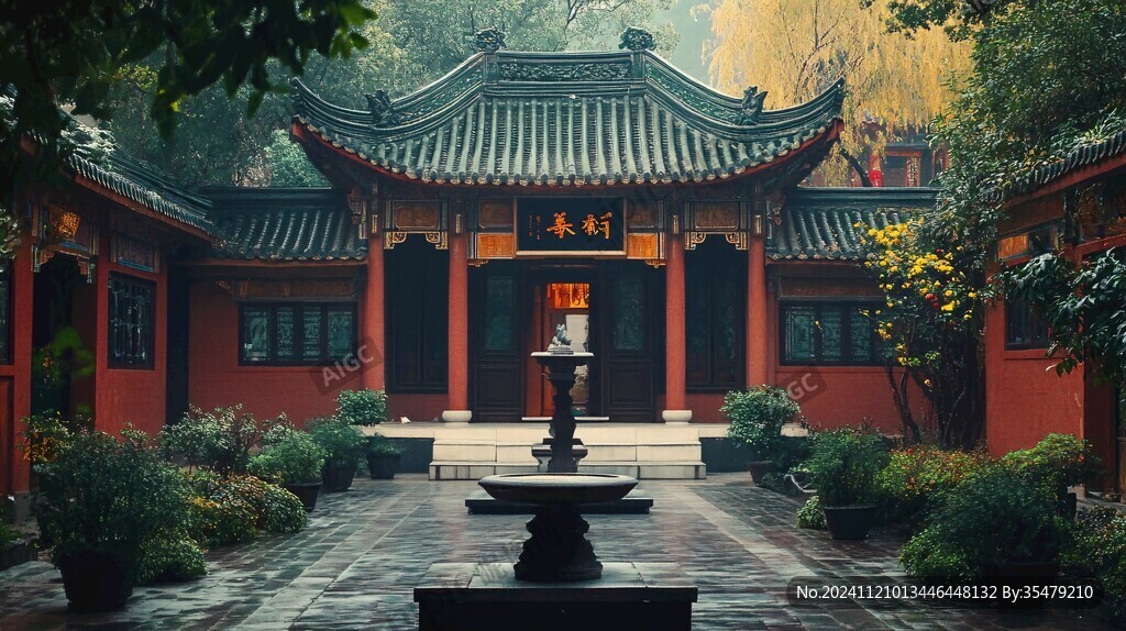 郫县望丛祠秋色
