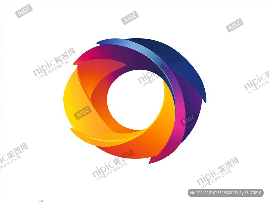 旋转炫彩logo