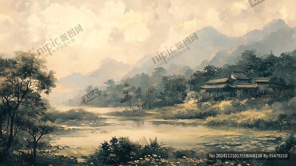 宽屏风景画