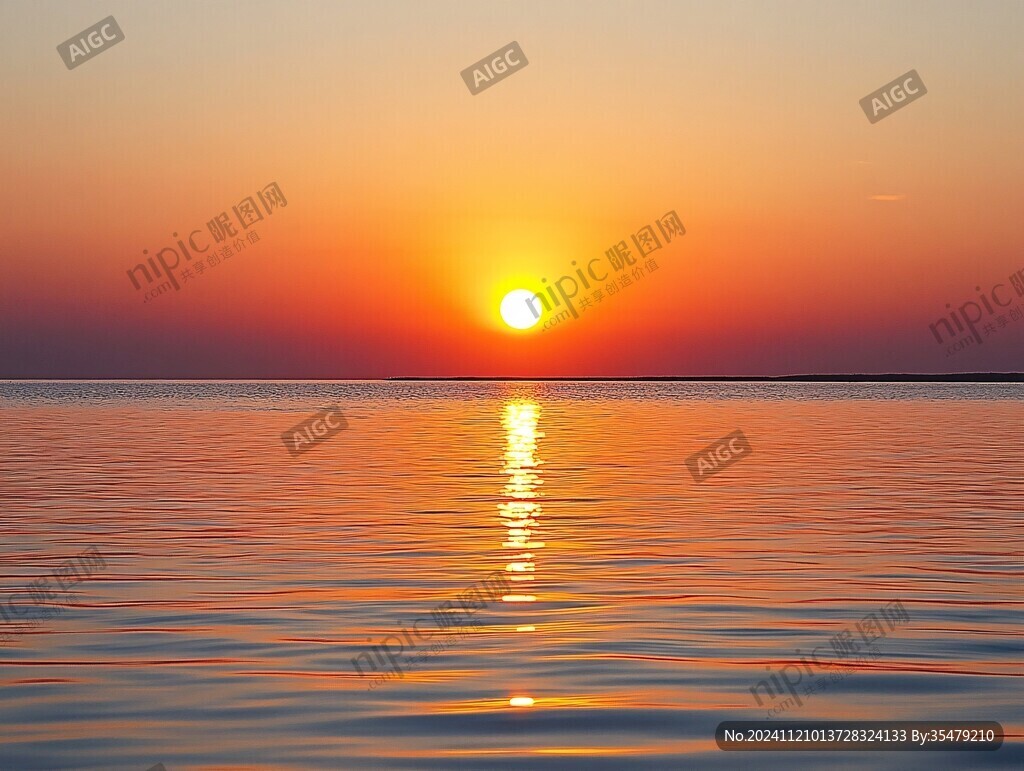 居延海日出美景