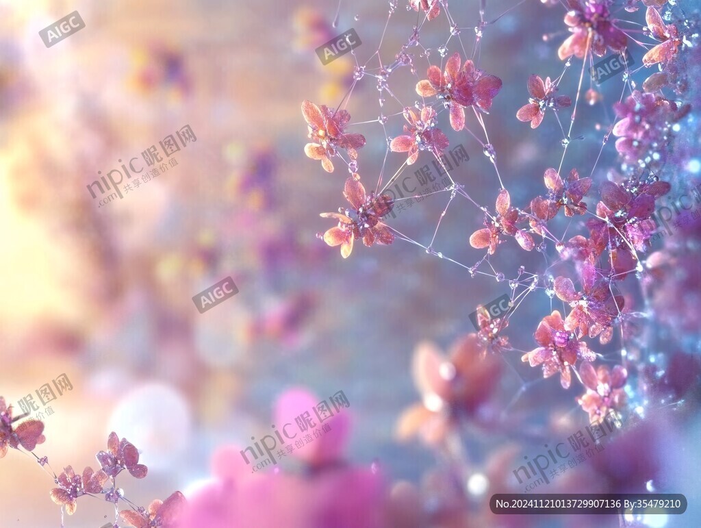 唯美满天星花枝