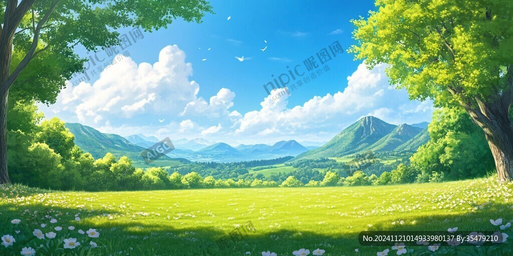 宽屏风景画