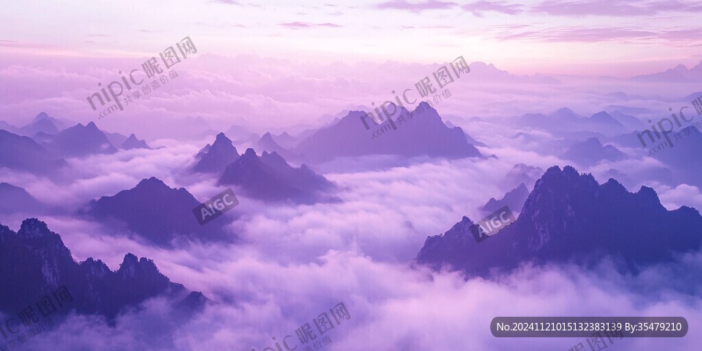 云雾缭绕仙山梦境