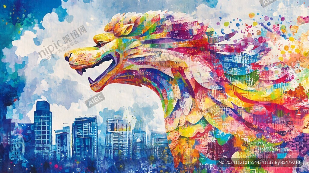 龙年横版插画