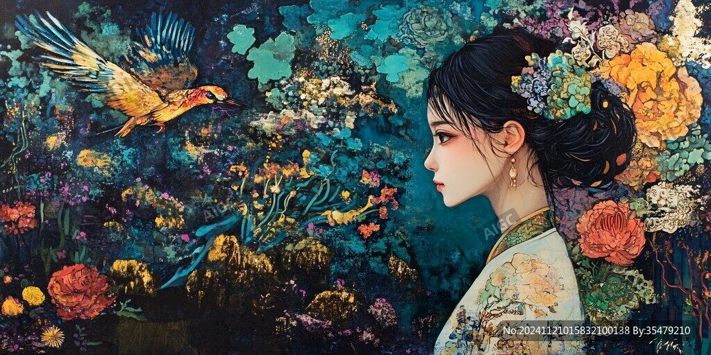 花鸟少女