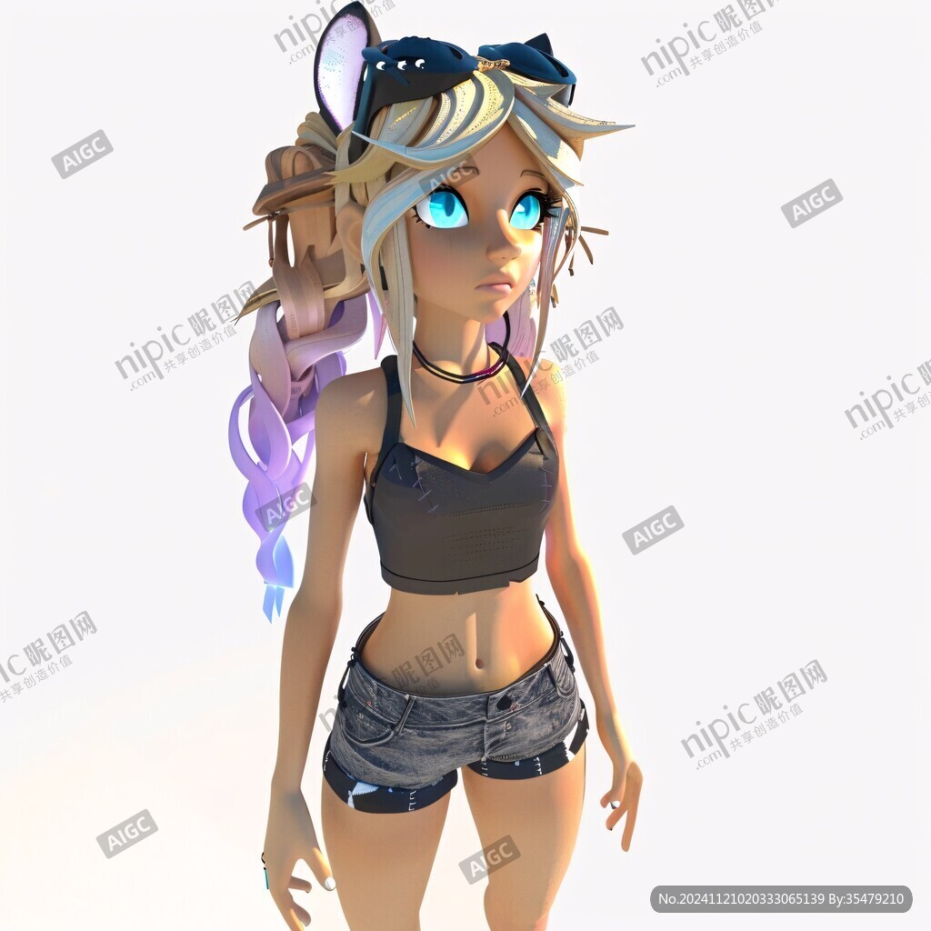 3d卡通女孩