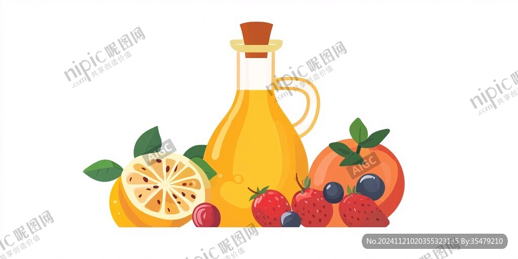植物油插画