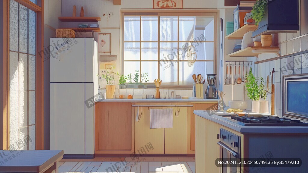 厨房插画