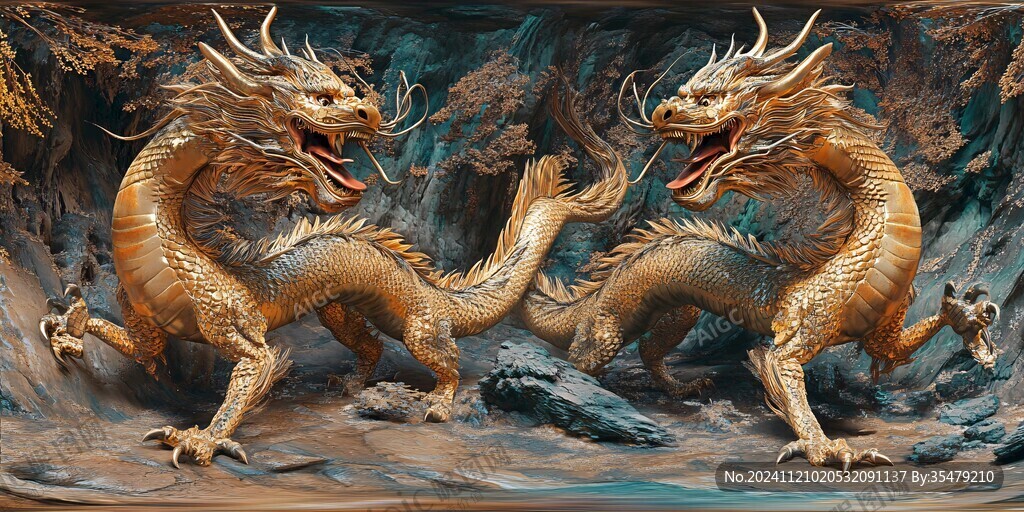 金龙立体画