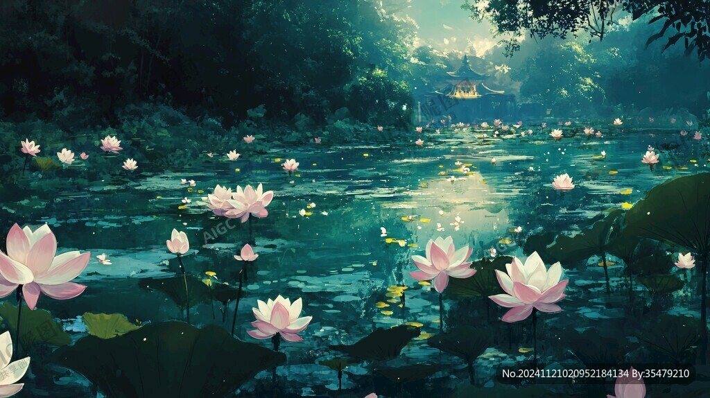 荷花大场景