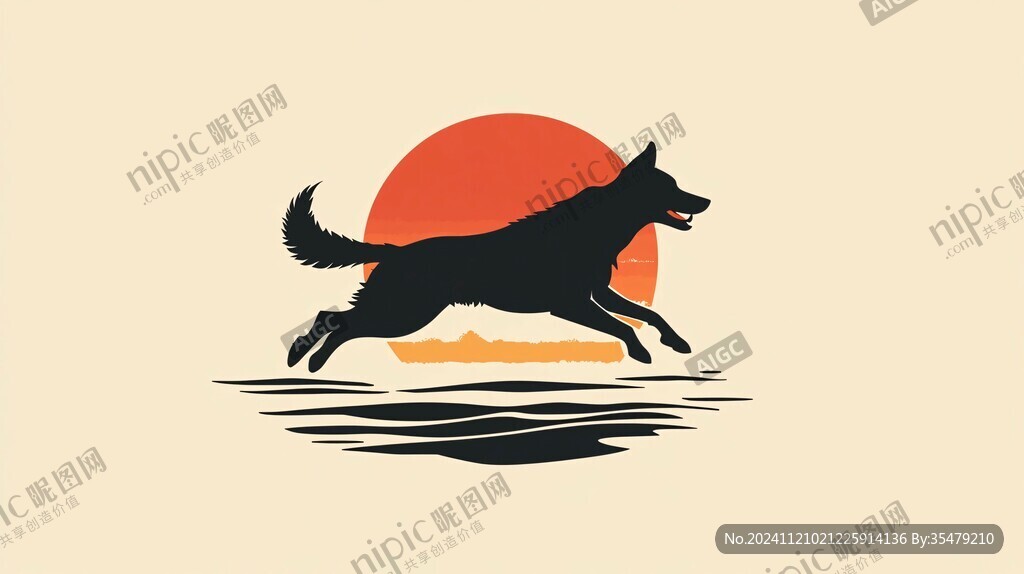 狼狗logo设计