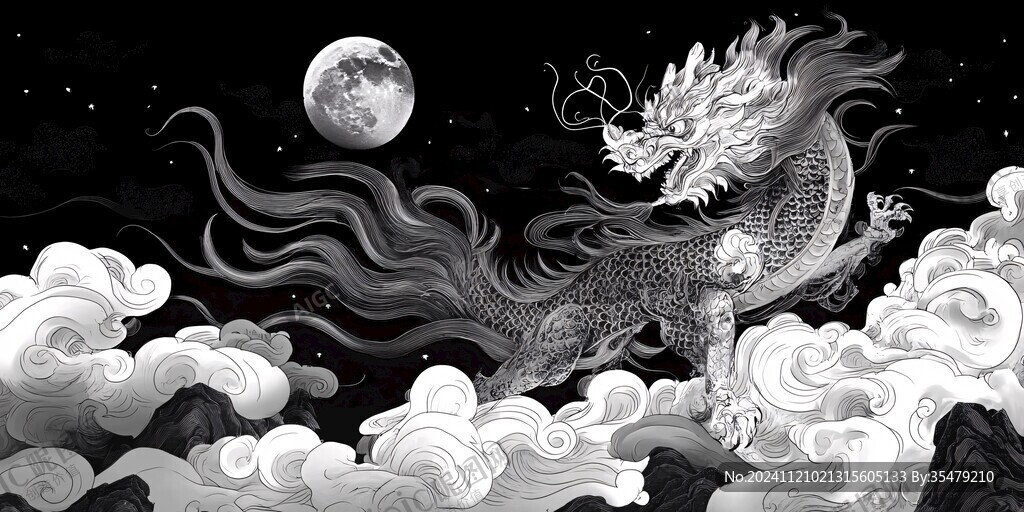 龙包装插画